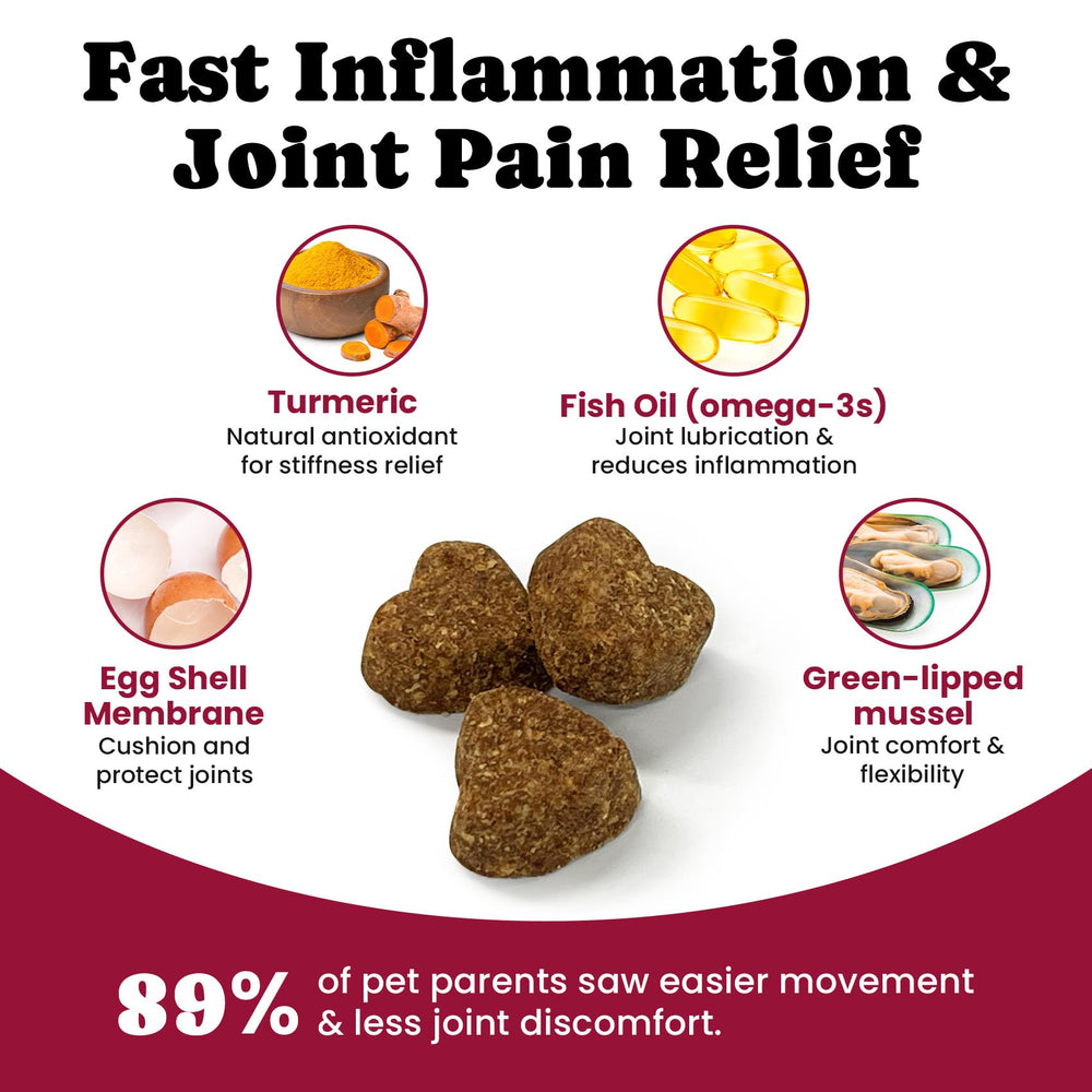 BuddyCheer glucosamine chondroitin dog joint chews bottle conveys comprehensive joint care