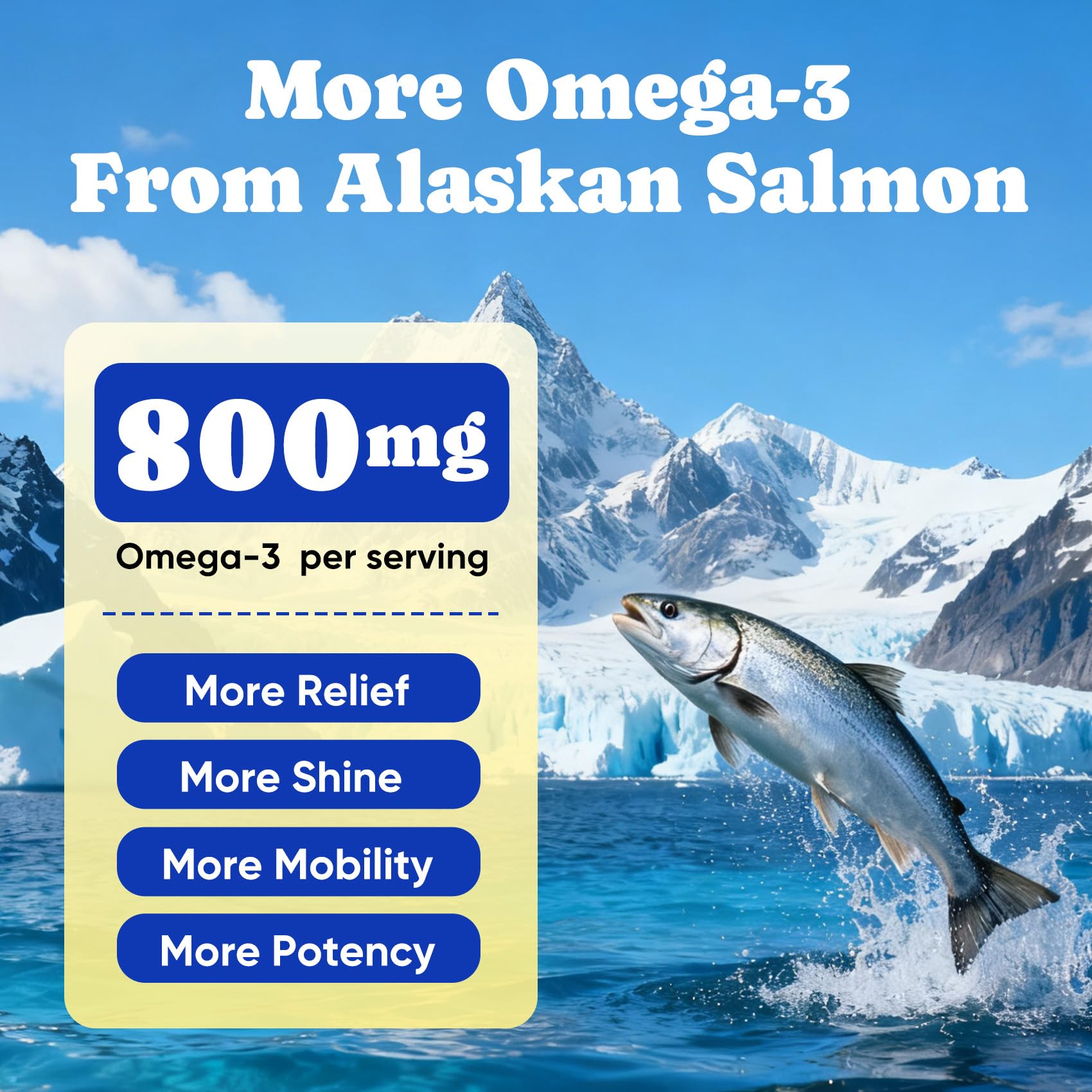 BuddyCheer 8-fish-oils blend illustration emphasizes DHA and EPA support.