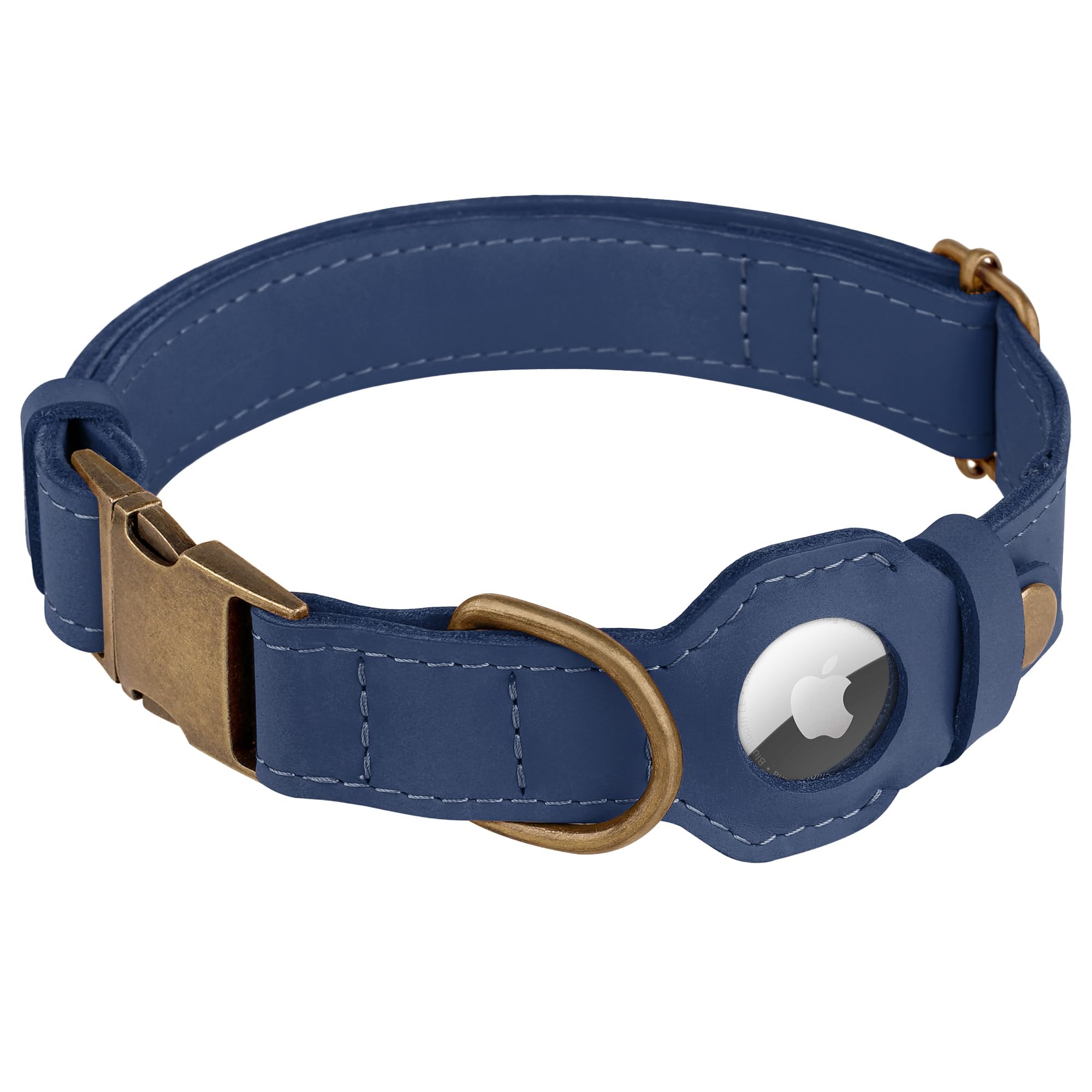 BUDKAS AirTag holder on collar closeup highlights secure tracking for peace of mind