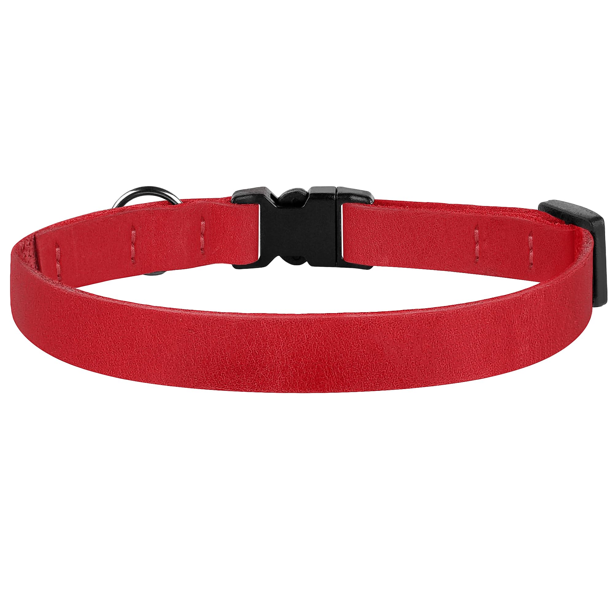 BUDKAS Breakaway Cat Collar Leather Cognac with Removable Bell offers vintage charm and safety.