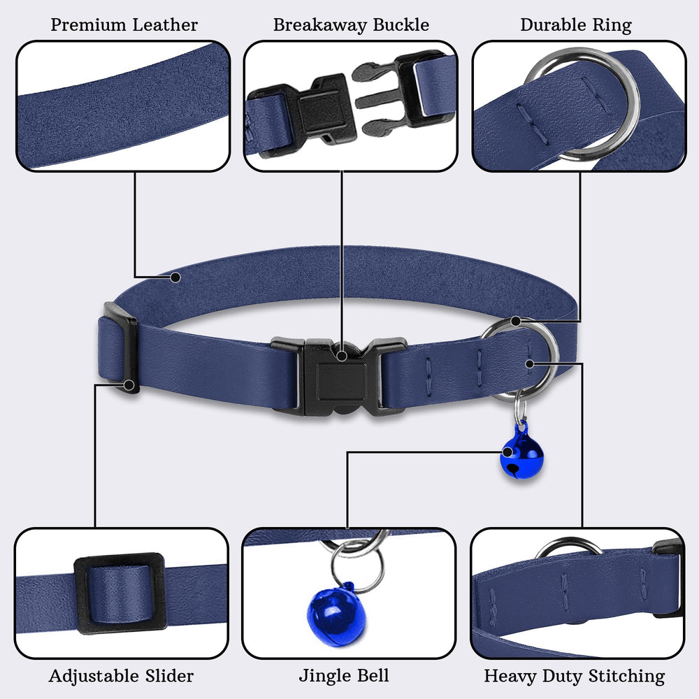 BUDKAS breakaway cat collar removable bell helps locate your cat.
