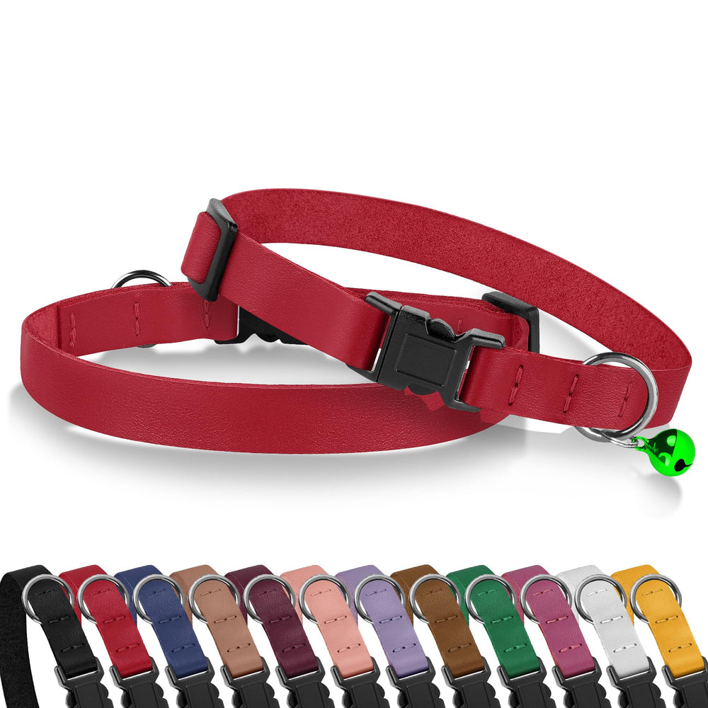 Budkas cat-collar-red-leather-fashion-spotlight adds stylish, practical everyday accessory.