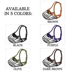 BUDKAS Pitbull Muzzle ventilated steel basket enables natural panting and water sipping.