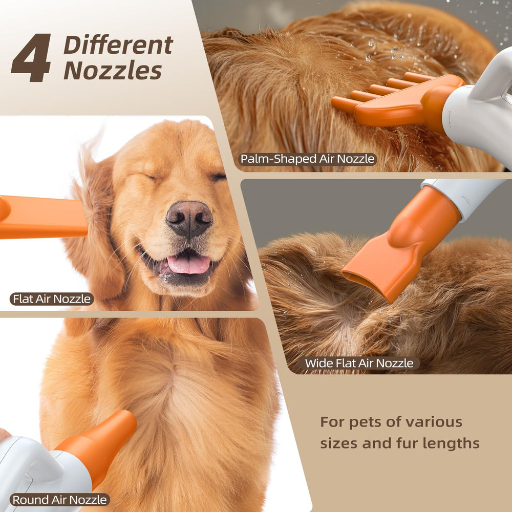 Buenkee dog blow dryer emits 50 million negative ions for smoother coats.