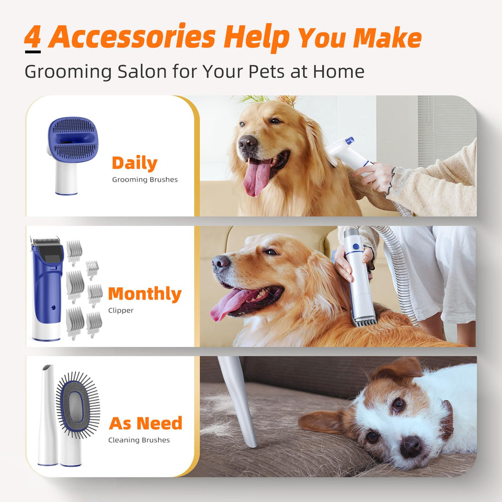buenkee dog grooming kit 2l dustbin supports longer grooming between emptying