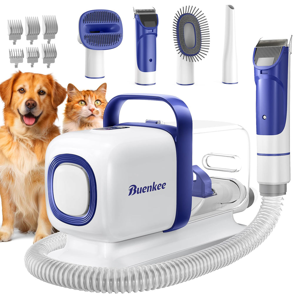 buenkee dog grooming kit front view shows all-in-one design for mess-free grooming