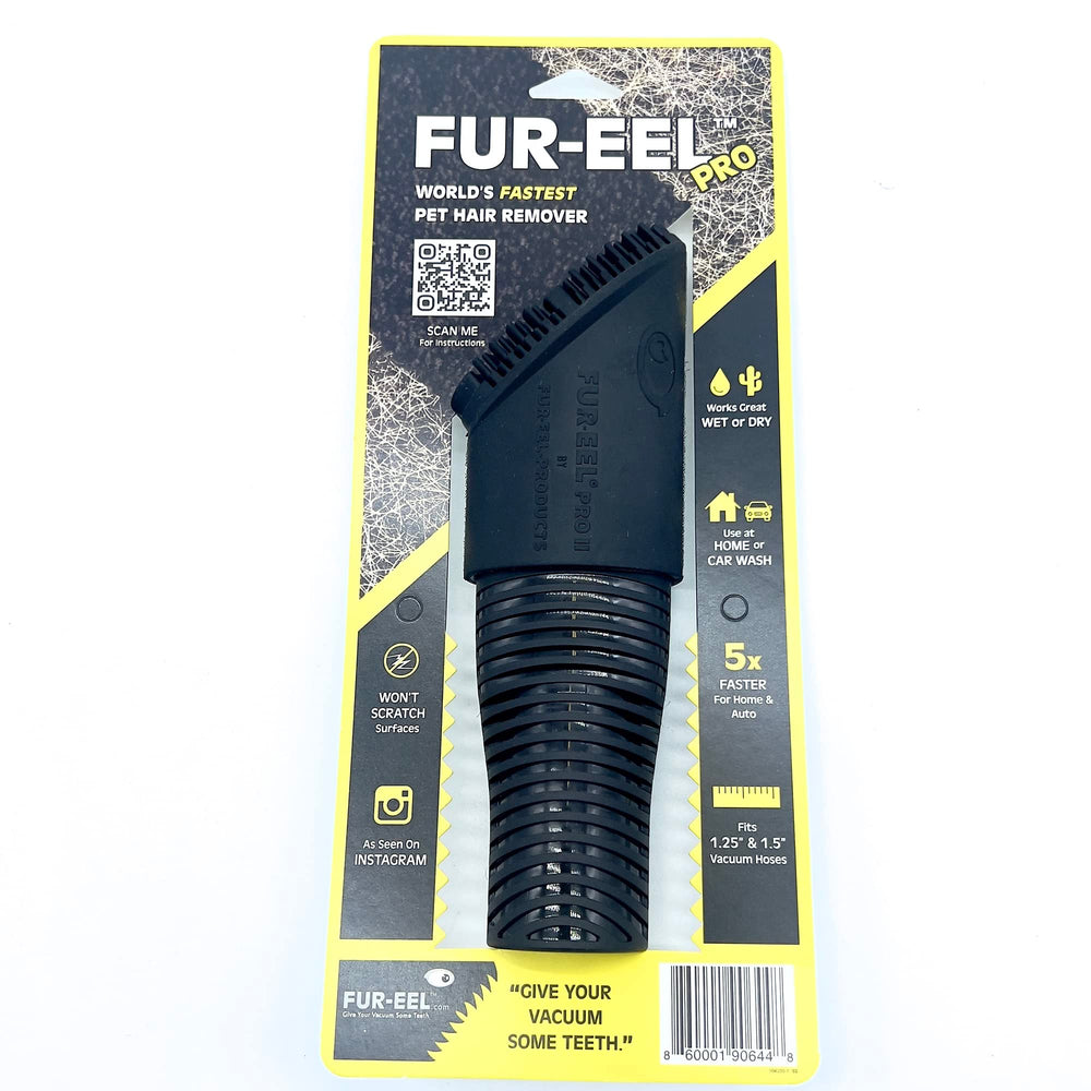 Buff Brite Fur Remover Pro II teeth close-up pulling hair from carpet and fabric.