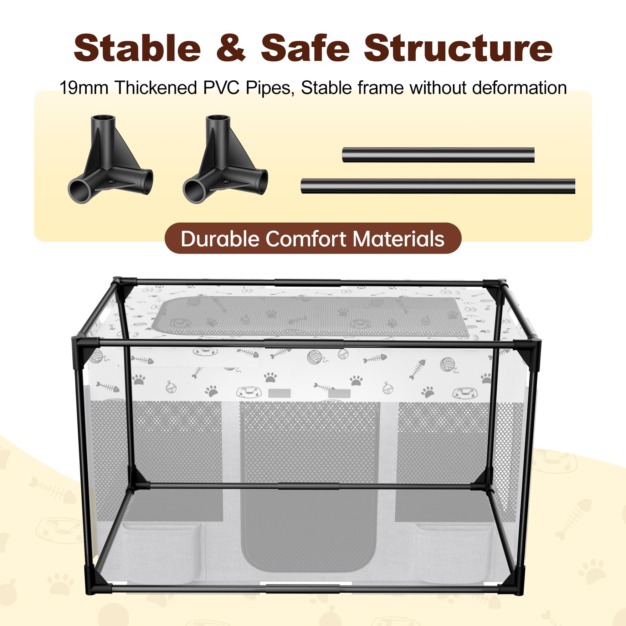 BUFOR playpen indoor-outdoor use showcases versatile containment for small pets.