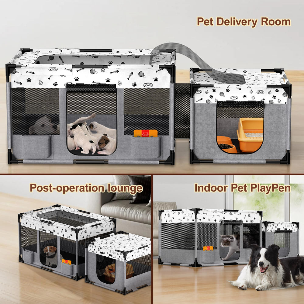 BUFOR portable cat playpen carry case enables simple transport for trips.