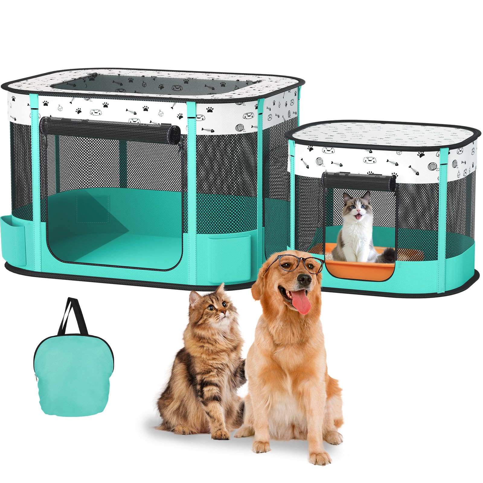 Bufor portable cat playpen foldable design for quick indoor-outdoor setup.