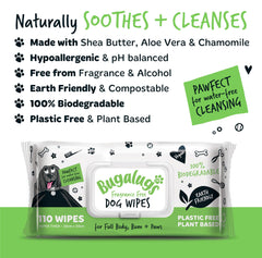 BUGALUGS eye-area wipe demonstrates safe eye-area cleaning with chamomile and aloe