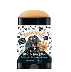 Bugalugs paw-nose balm jar close-up for moisturized paws and noses