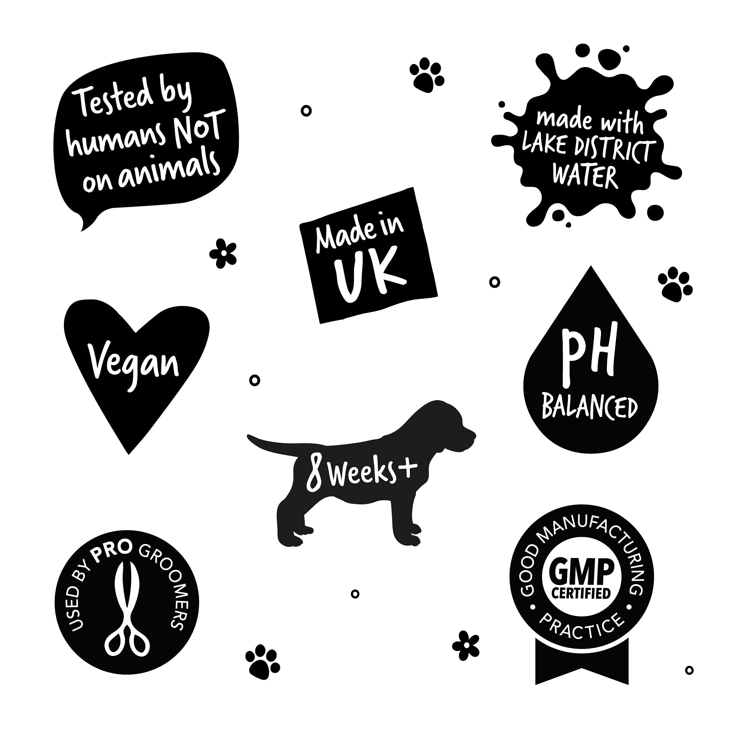 BUGALUGS puppy shampoo suitable for puppies over eight weeks.
