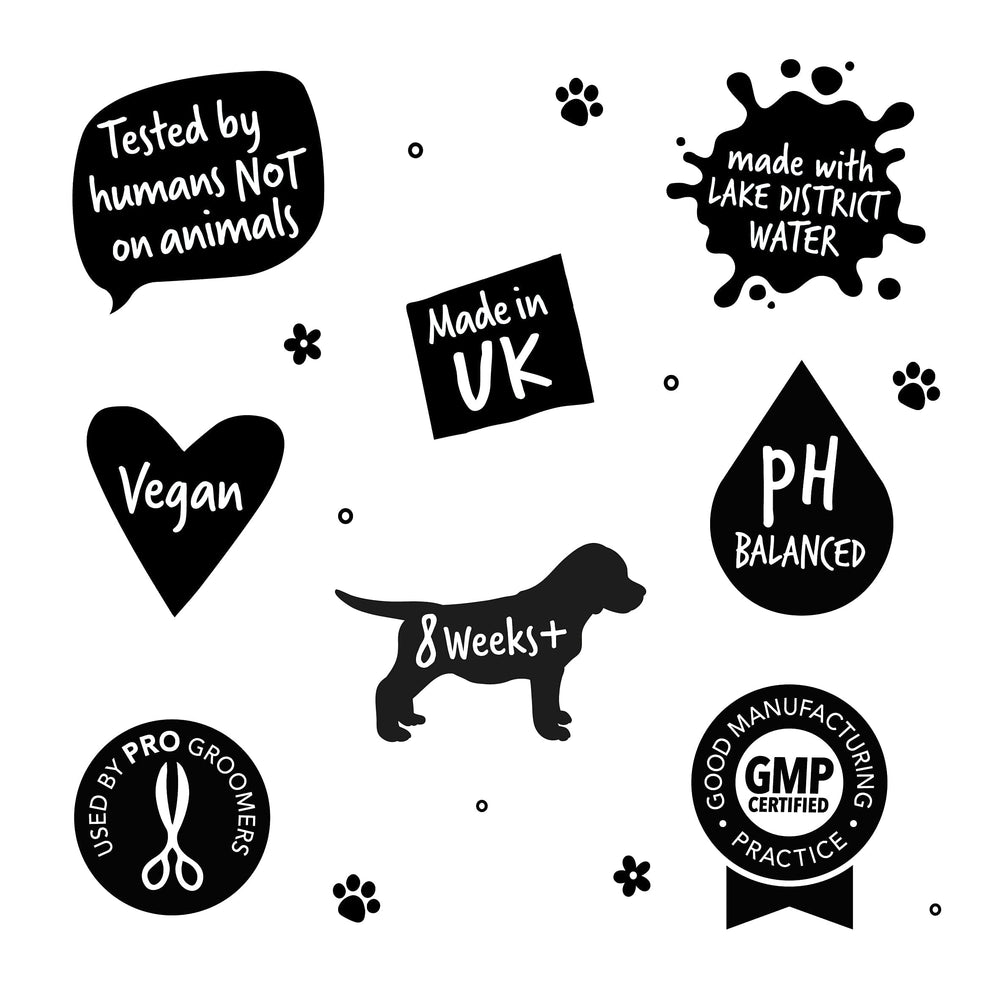 BUGALUGS puppy shampoo suitable for puppies over eight weeks.