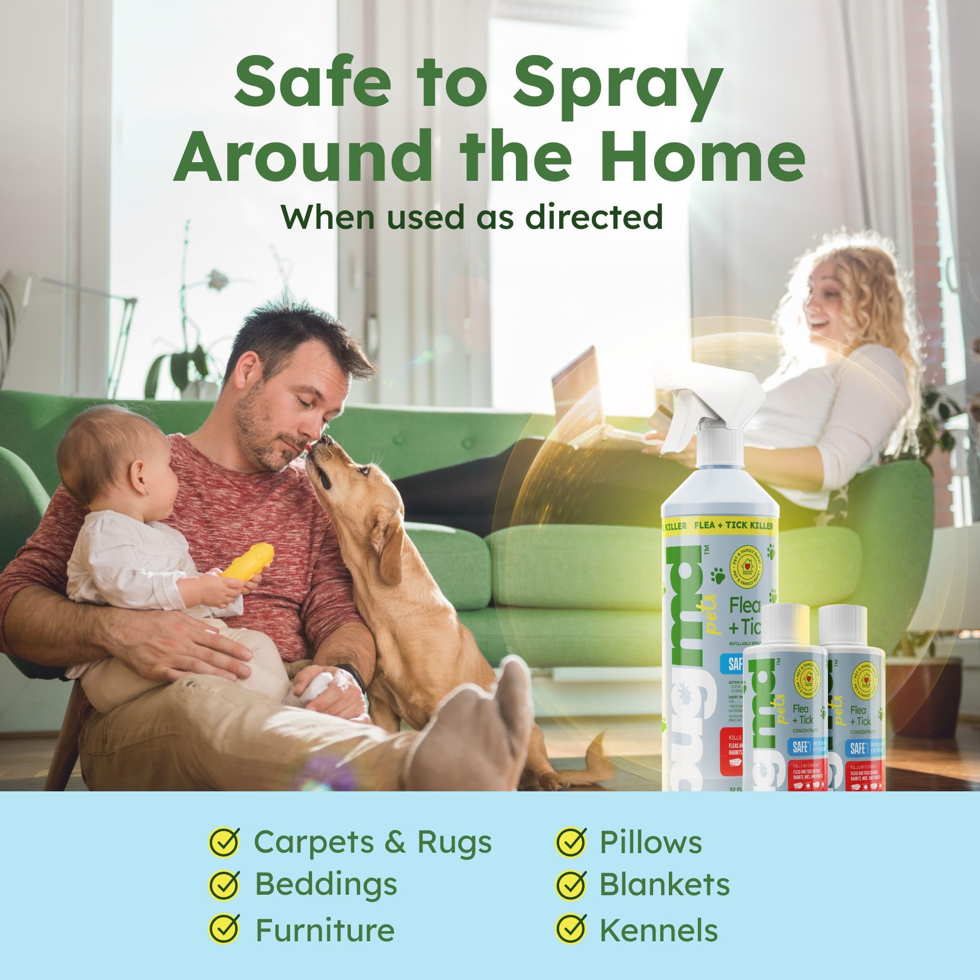 BugMD reusable spray bottle with concentrate up to 32 oz.