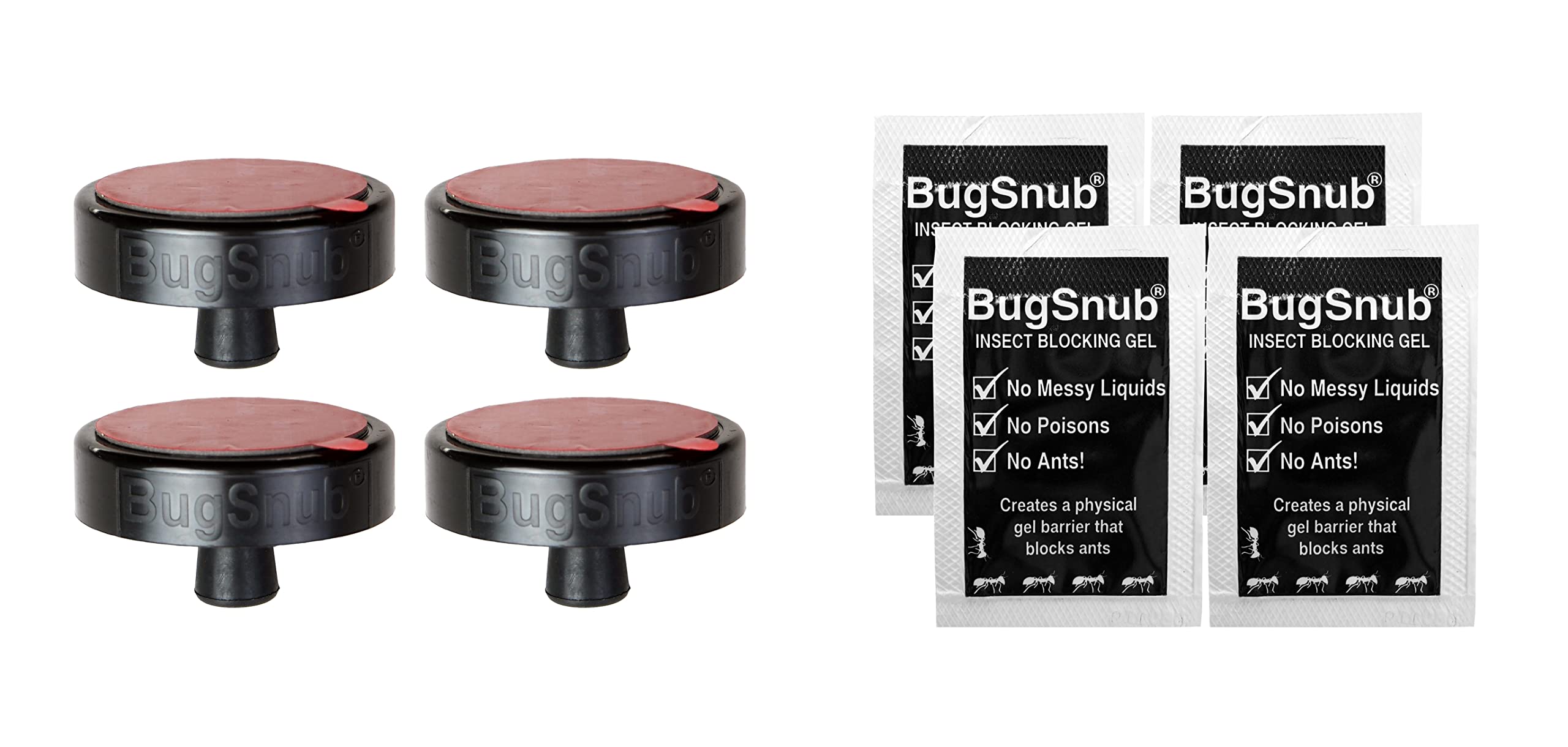 BugSnub Legs tray assembly elevates a pan to deter ants during meals.