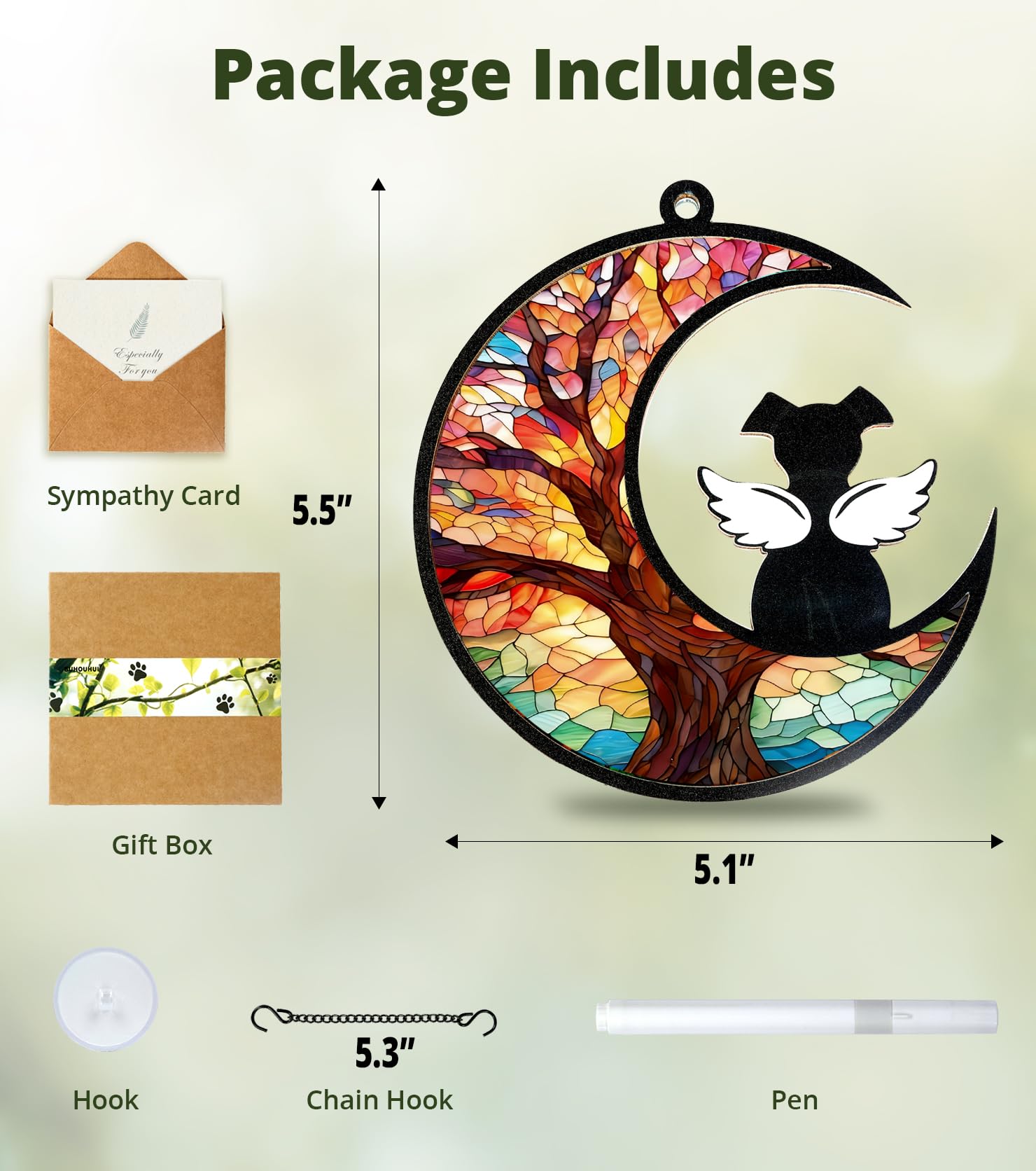 BUHOUHUI gift box with condolence card for a thoughtful memorial