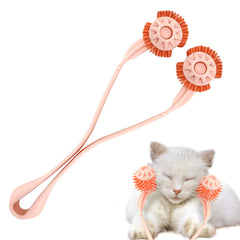 BuleVina cat massager roller front view helps calm nervous cats during grooming.