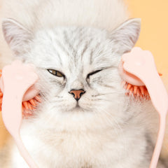 BuleVina pink massage face closeup highlights smooth surface for comfortable pet massage.