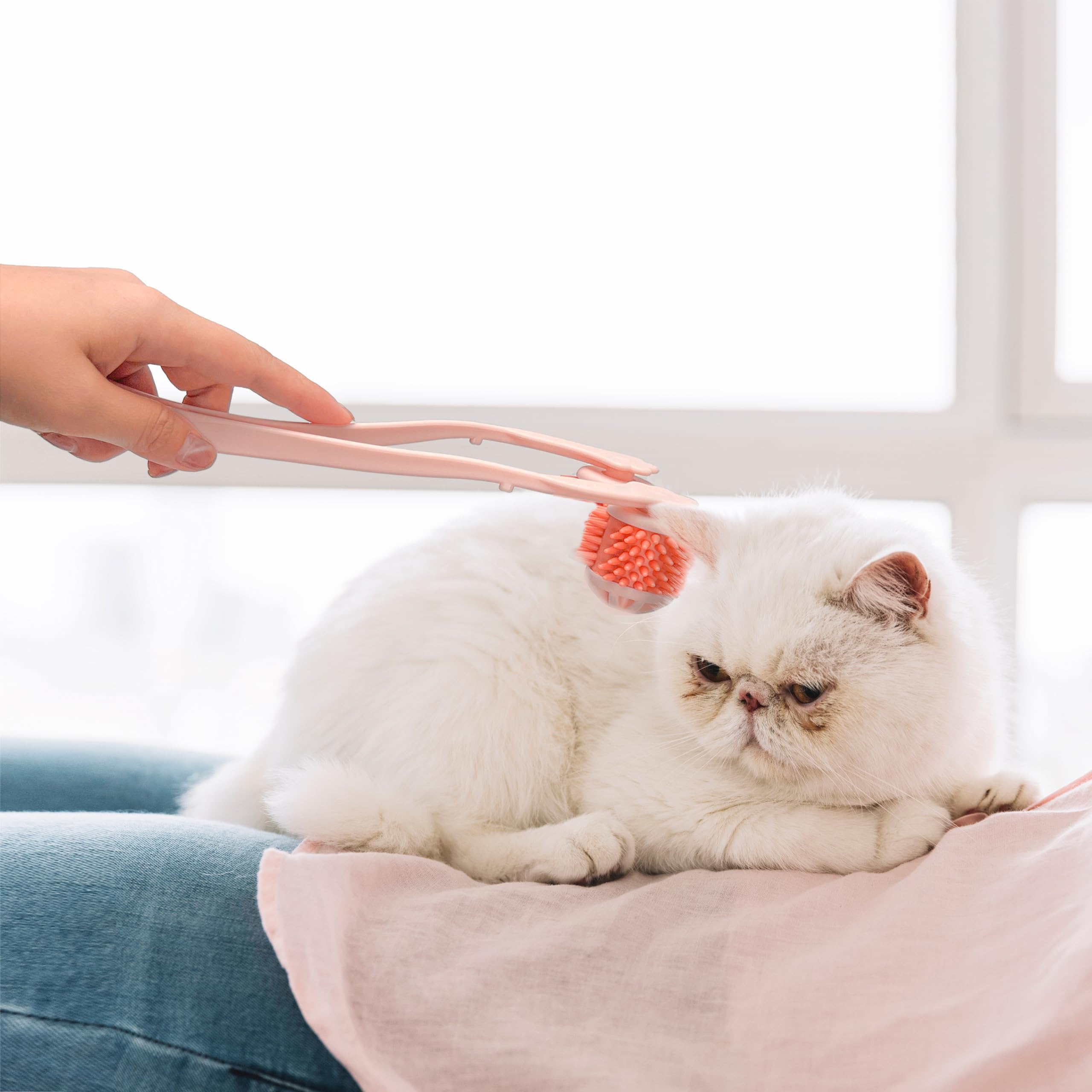 BuleVina roller neck massage action demonstrates versatile use on pets' upper bodies.