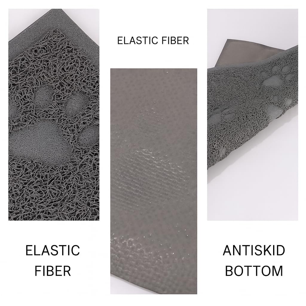 Bulk Buys Cat Litter Mat placed under bowls to control mess.