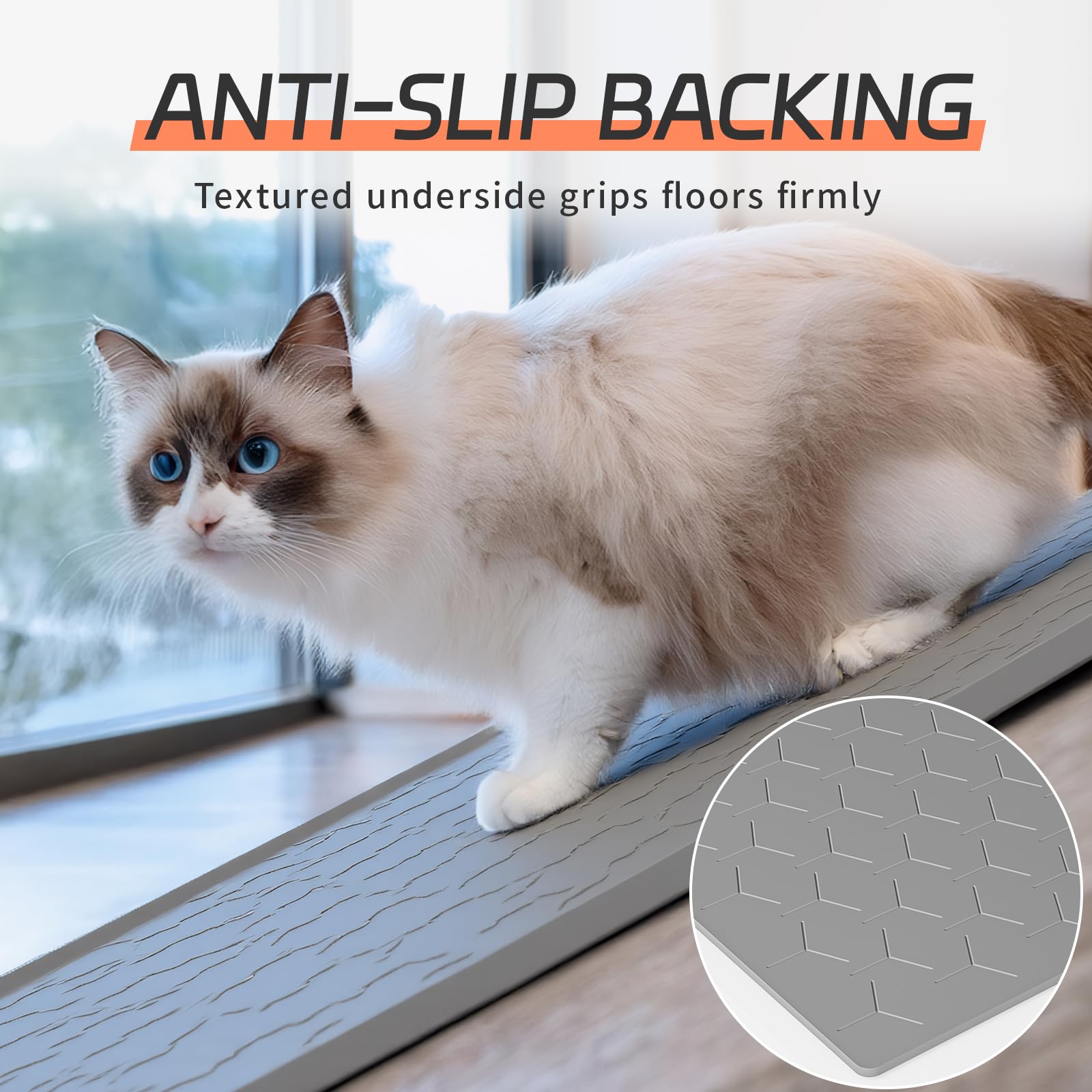Bulkniu 24x16-inch gray litter mat fits most boxes and tight spaces.