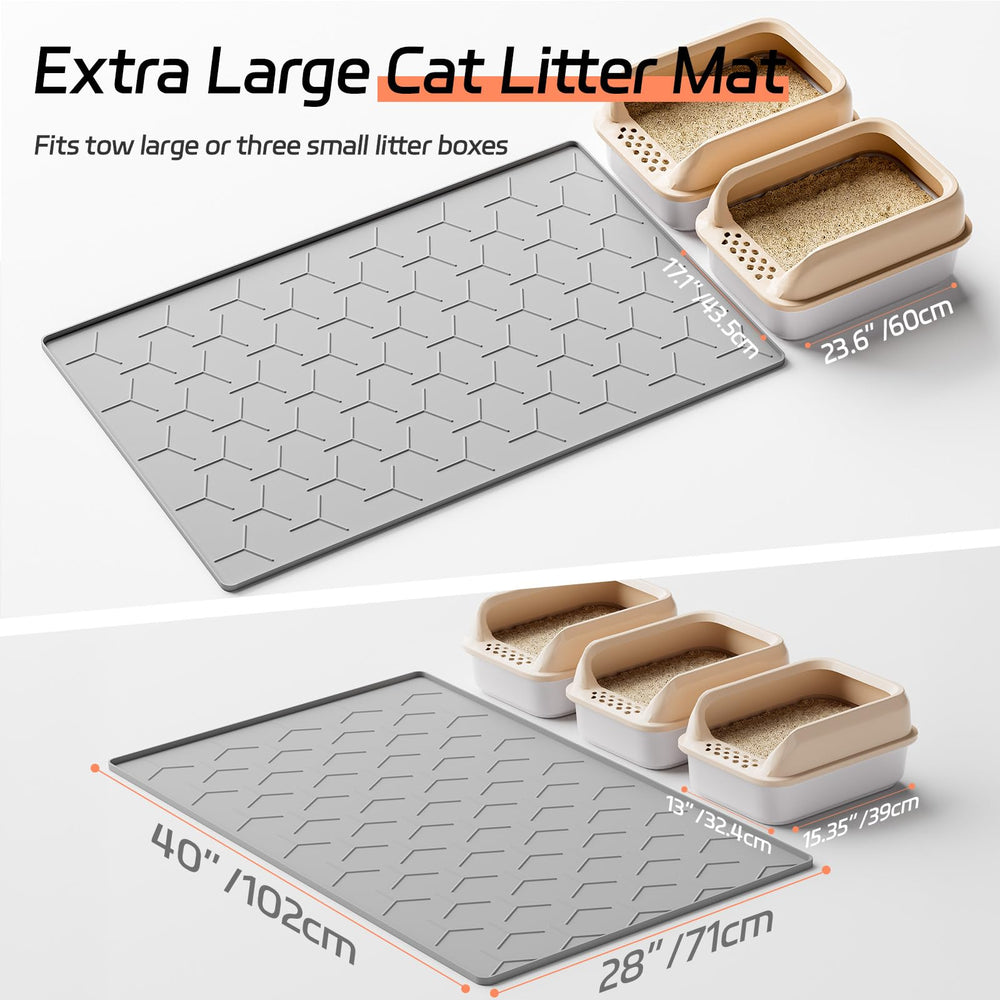 Bulkniu 28x40 mat covers large area for multiple boxes.