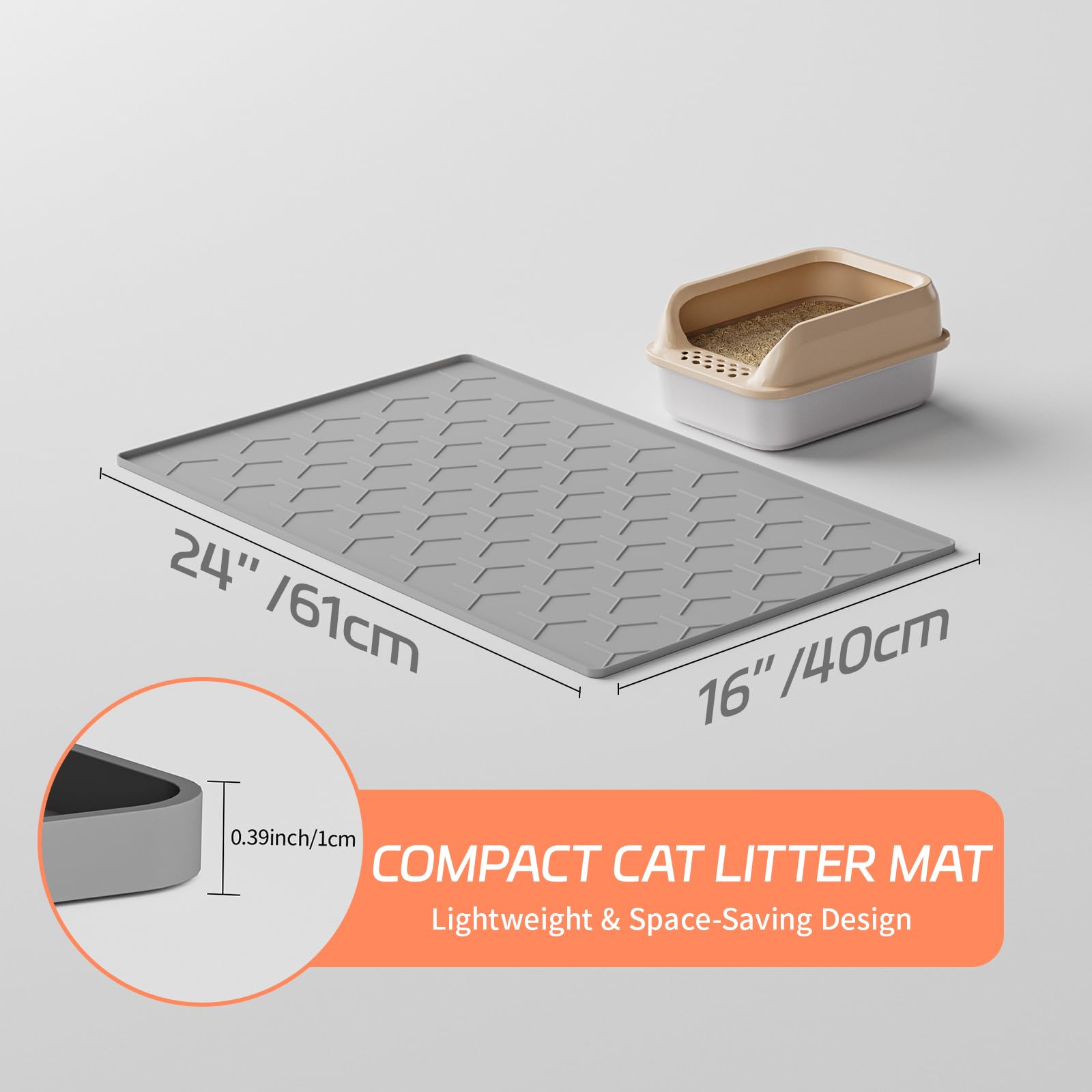 Bulkniu anti-slip durable mat stays in place during busy cat moments.