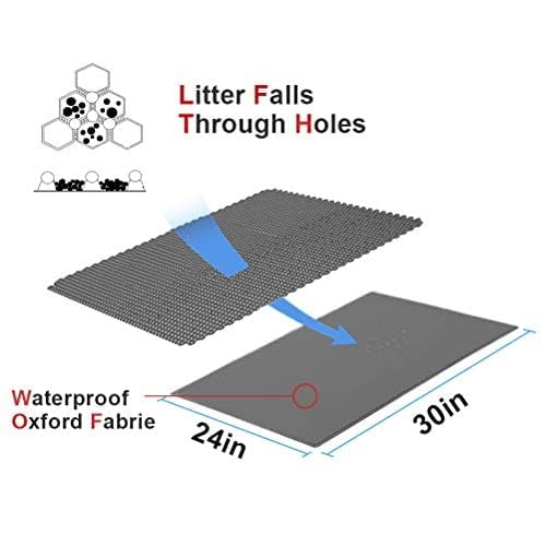Bulkniu cat litter mat honeycomb design captures litter debris efficiently.