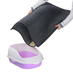 Bulkniu cat litter mat waterproof bottom keeps floors dry during use.