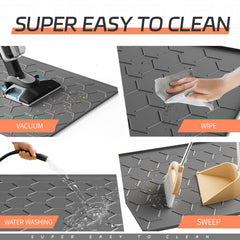 Bulkniu anti-slip silicone mat stays put on floors during use.
