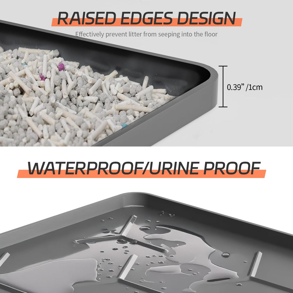 Bulkniu silicone cat litter mat demonstrates waterproof surface and spill protection.