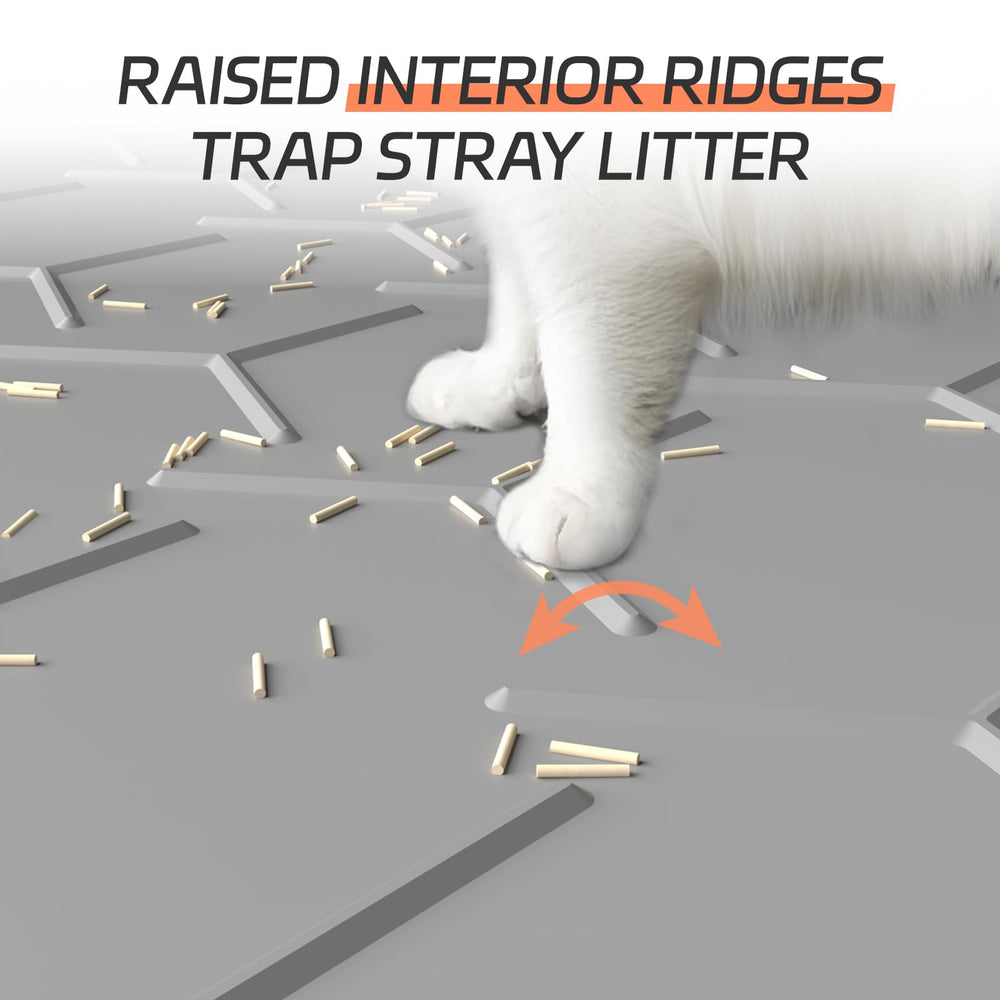 Bulkniu silicone interior ridges lift litter for quick cleanup and disposal.