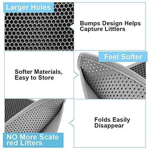 Bulkniu Small Cat Litter Box Mat folded storage keeps care simple.