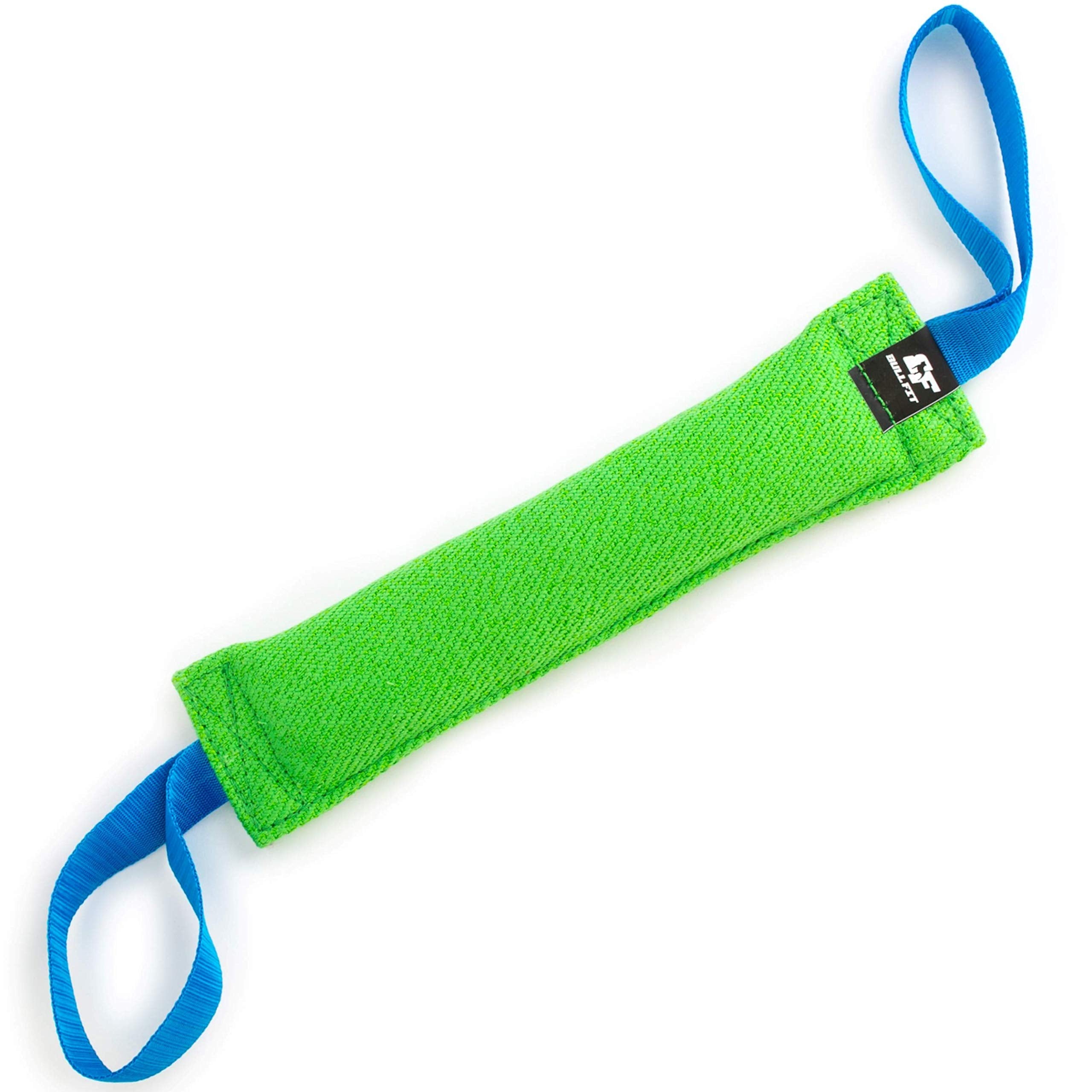 Bull Fit K9 Dog Bite Tug Toy front view shows sturdy construction for long-lasting play