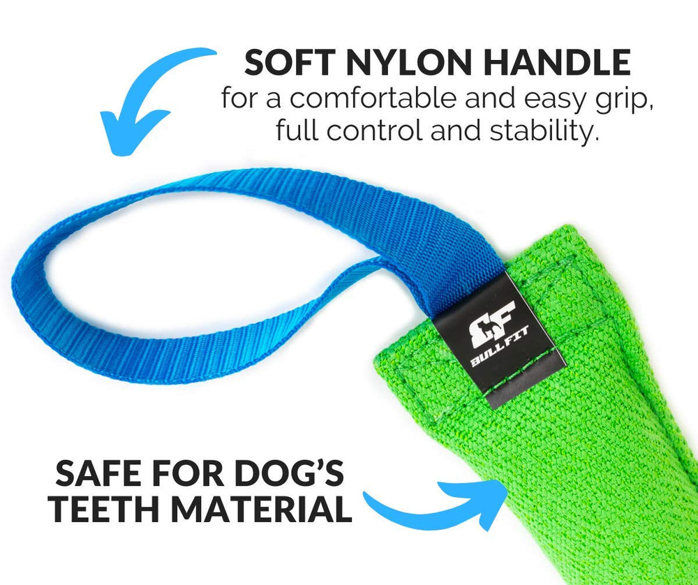 Bull Fit Tug Toy with two handles for secure grip during training and play