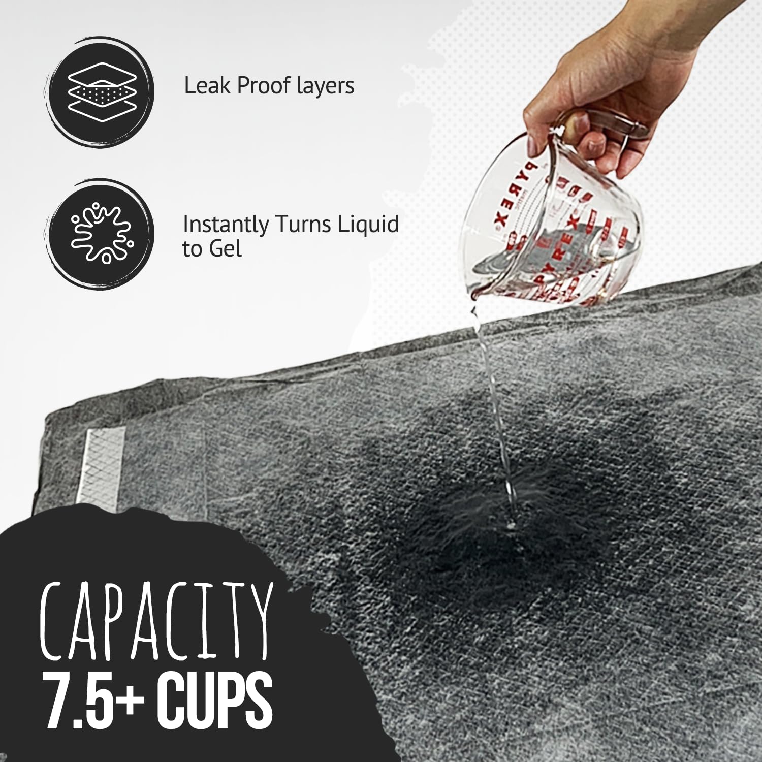 Bulldogology 6-layer thick core cross-section highlights quick-dry absorption.