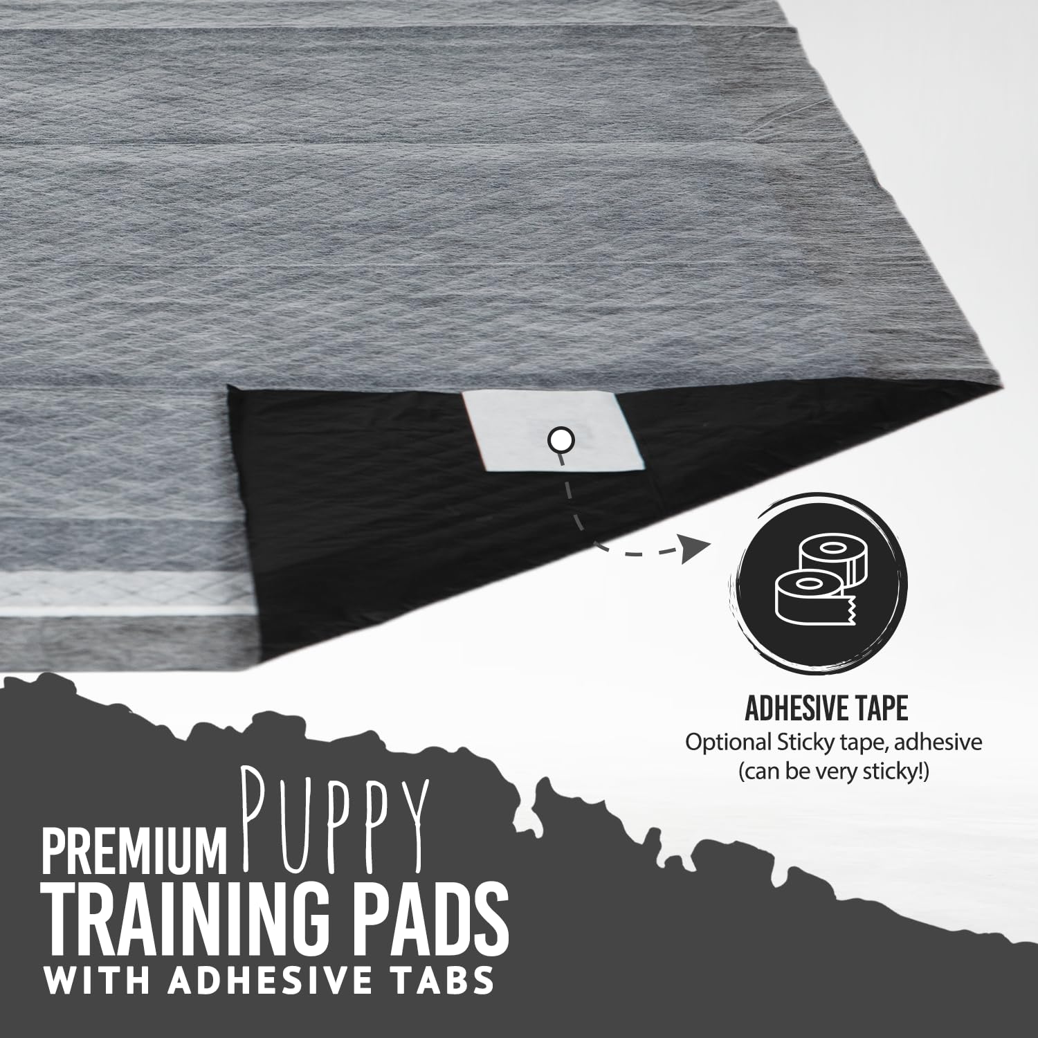 Bulldogology adhesive-tape demonstration shows pad stability on floors.
