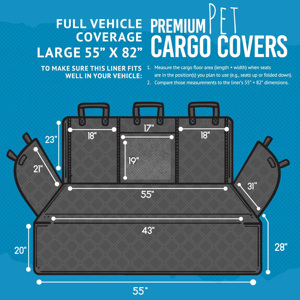 Bulldogology cargo liner features a mesh window for airflow and pet comfort.