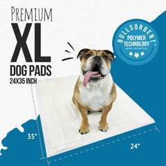 Bulldogology Puppy Pee Pad XL six-layer absorbent design traps moisture efficiently.