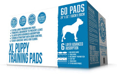 Bulldogology Puppy Pee Pad XL with adhesive tape secures to floor, reducing mess.