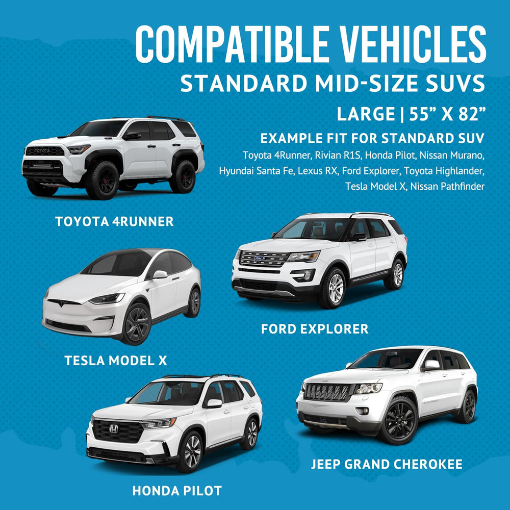 Bulldogology SUV Cargo Liner waterproof layer resists spills and moisture.