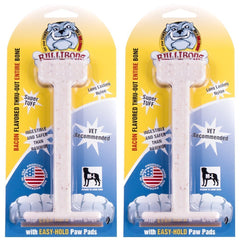 Bullibone dog chew toy tough nylon 2-pack for aggressive chewers promotes durable play.