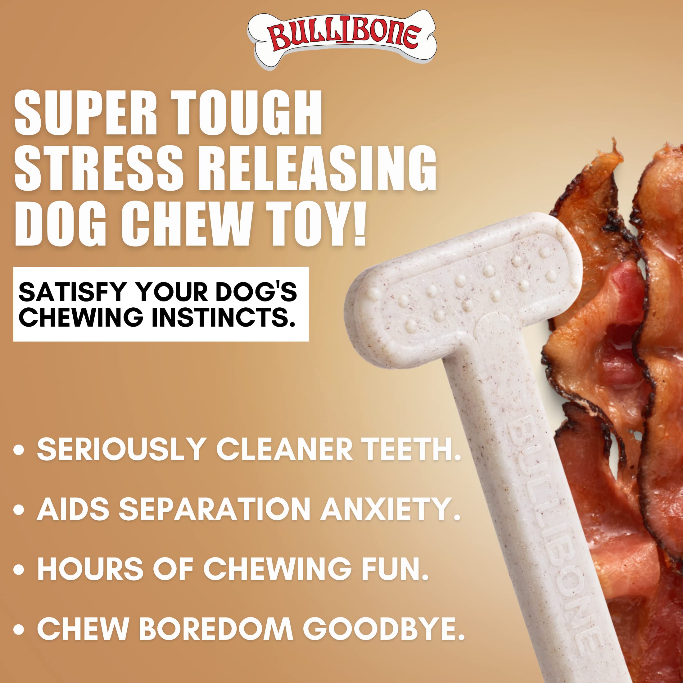 Bullibone durable nylon construction close-up showing rugged texture for long-lasting chews