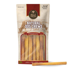 Bully Bunches 6-inch odor-free bully stick pack supports long chews for small dogs.
