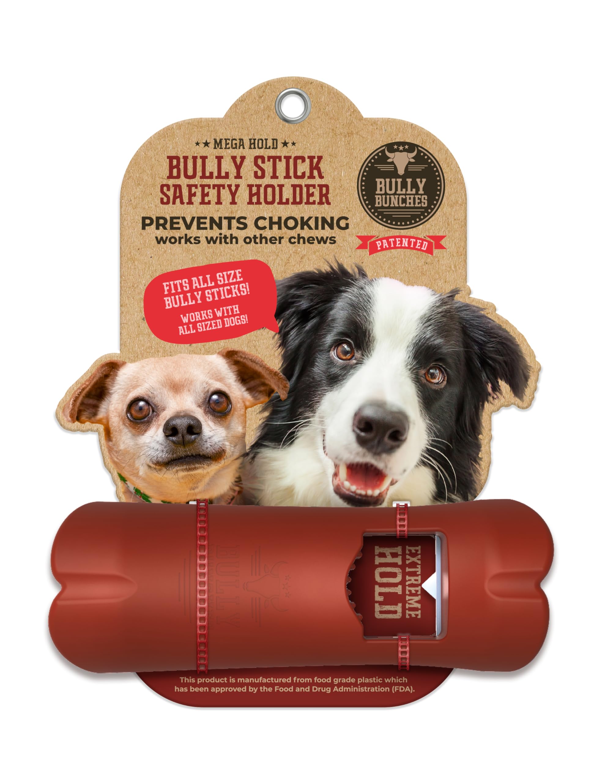 Bully Bunches Mega Hold holder close-up showing a secure grip