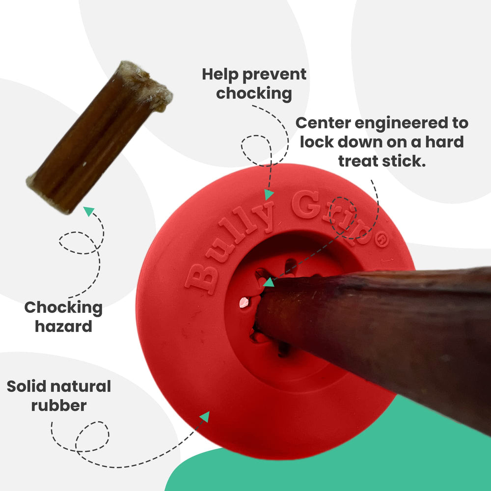Bully Grip natural rubber close-up shows durable, chew-resistant material.