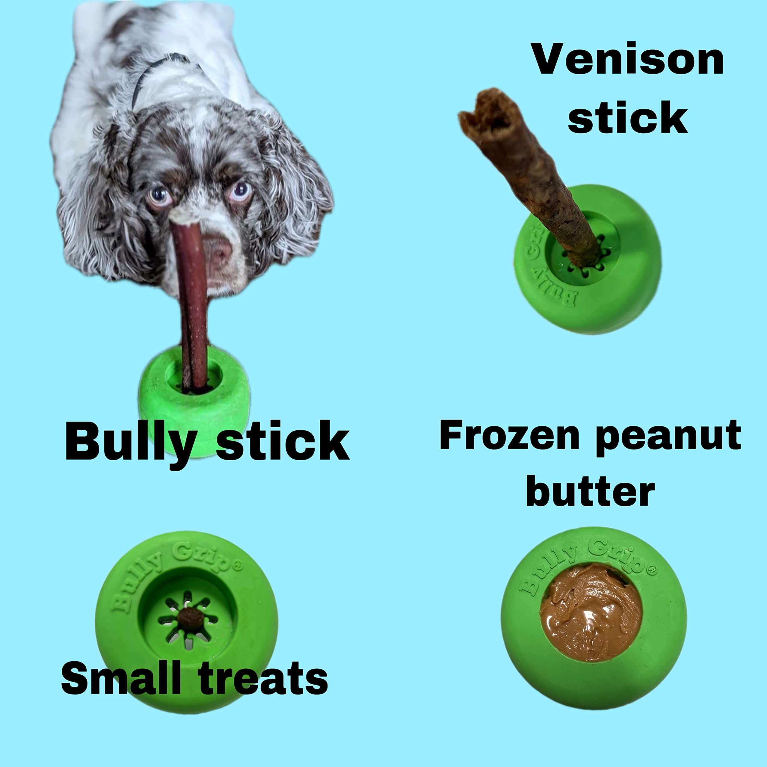 Bully Grip safety-device supports supervised use to reduce gulping risk during treats