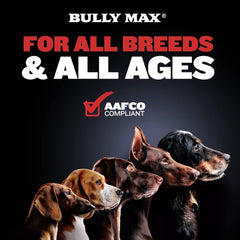 Bully Max dog vitamins ingredients panel highlights balanced nutrition for joints and heart.