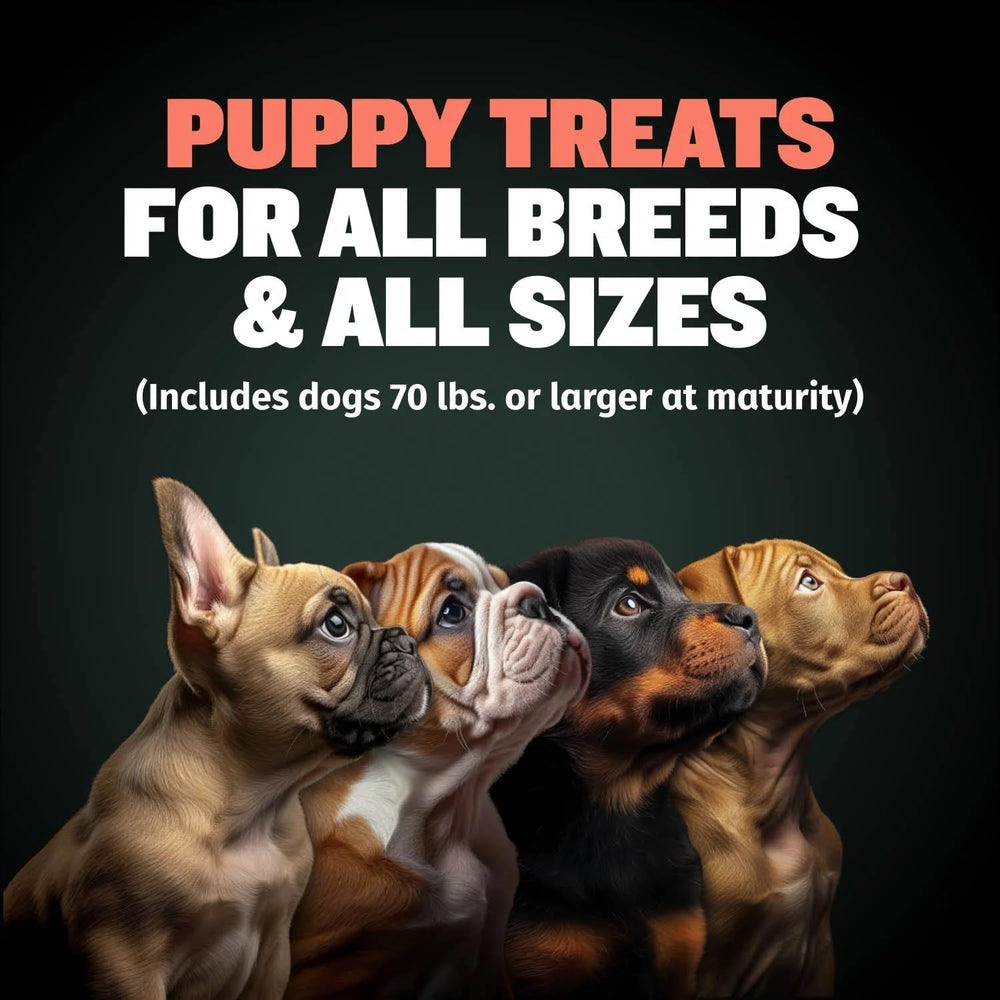 Bully Max Puppy Training Treats food topper close-up—versatile daily nutrition boost